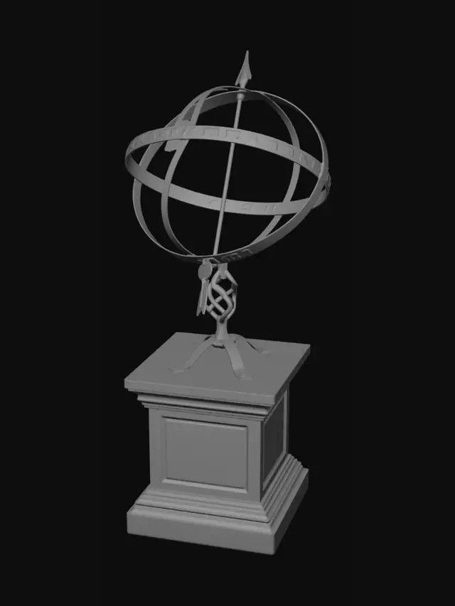 3D model for Armillary Sphere on a Pedestal