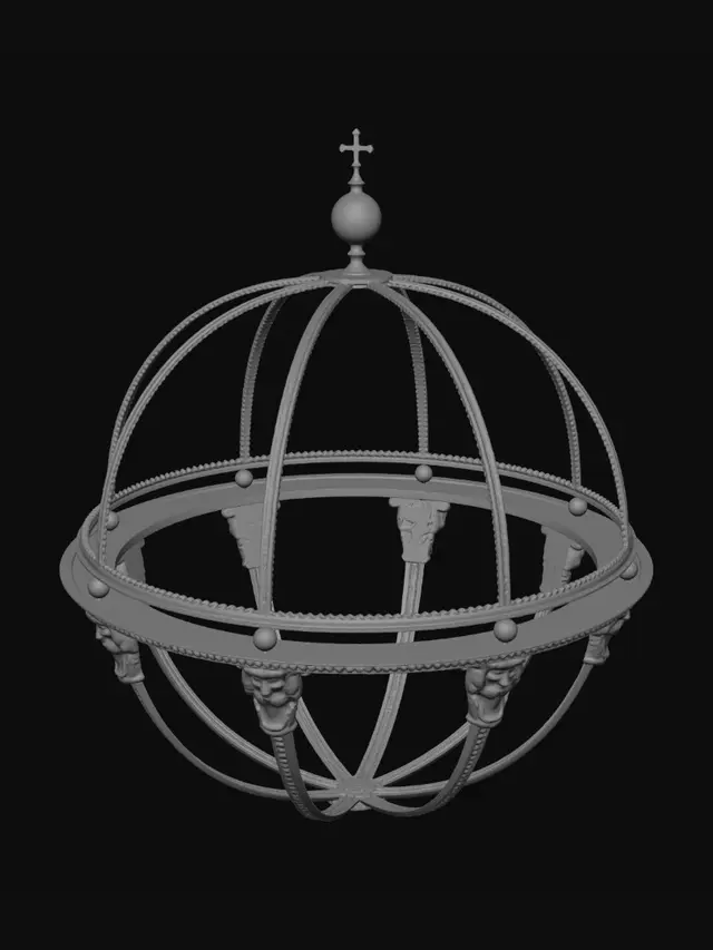 3D model for Golden Armillary Sphere