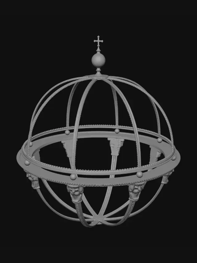 3D model for Golden Armillary Sphere