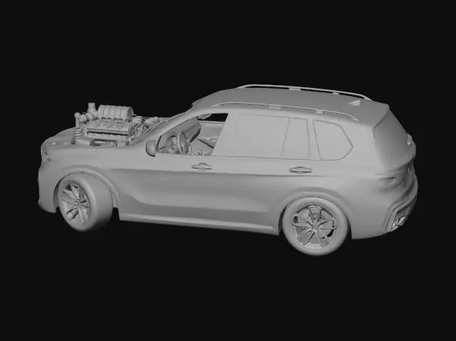 3D model for Exposed Engine Red Racer