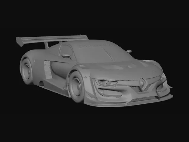 3D model for Orange Bolt Renault Race Car