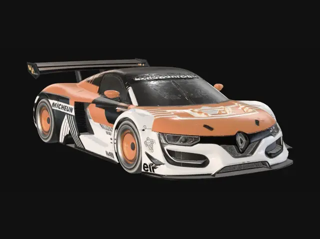 3D model for Orange Bolt Renault Race Car