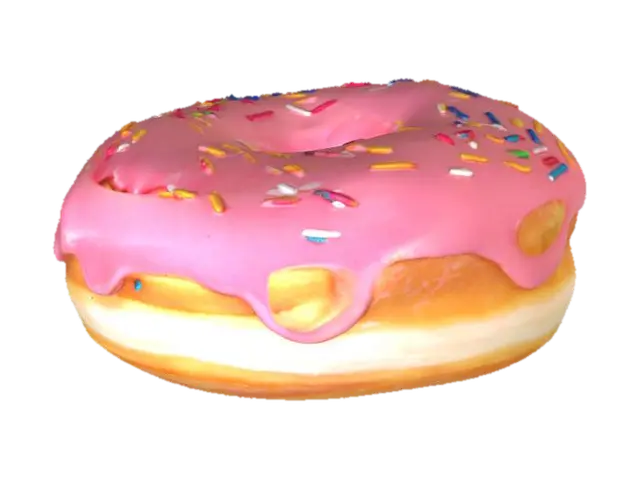 donut with sparklings 3D model, vytvořený pomocí AI