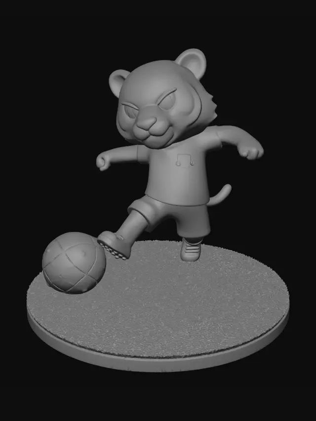 3D model for Soccer Tiger on the Field