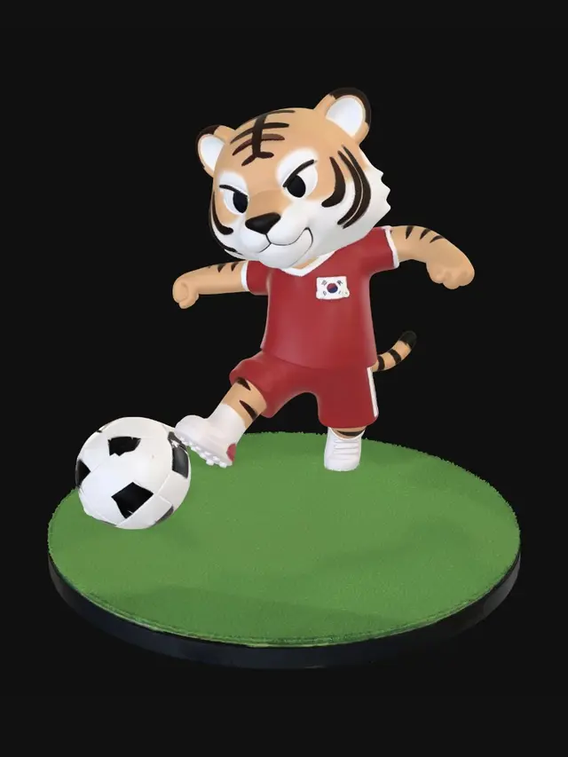 3D model for Soccer Tiger on the Field