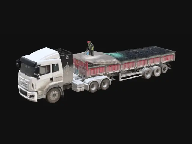 3D model for Worker on Tarped Load