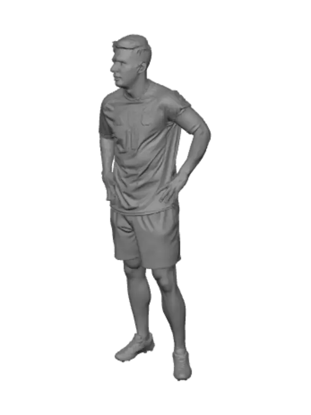 3D model for Argentina national team captain in blue and white stripes