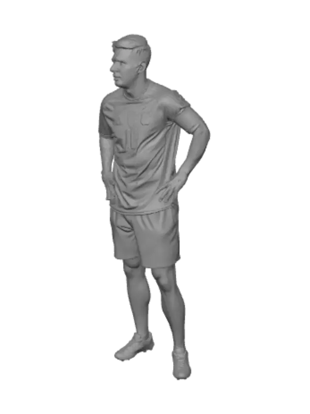 3D model for Argentina national team captain in blue and white stripes
