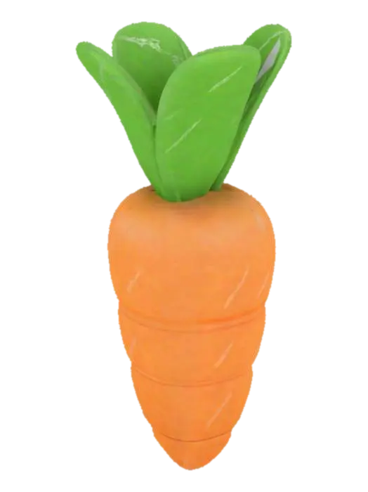Carrot - Vegetable 3D model, vytvořený pomocí AI
