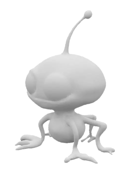 3D model for eyeball alien