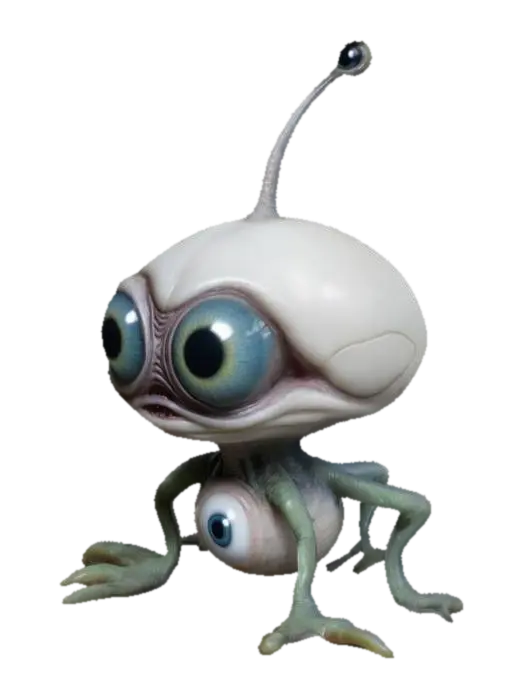 3D model for eyeball alien
