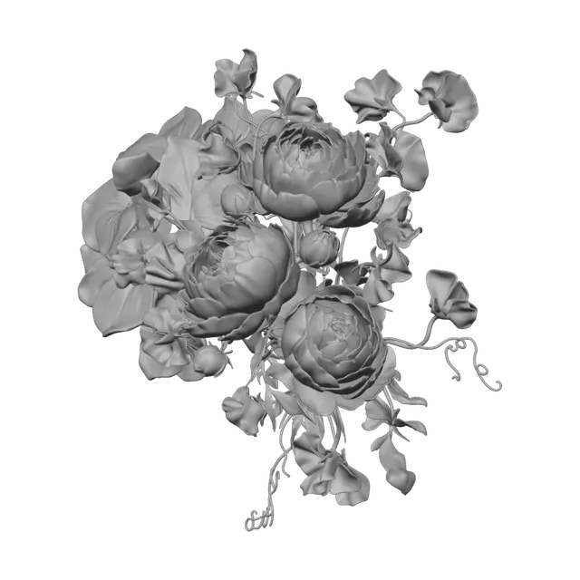 3D model for Blushing Garden Bouquet