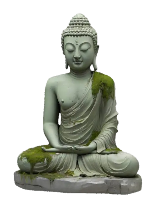 #game assets#, mystic, ancient, #fairy#, a giant weathered, ruined, stone sculpture.… - Buddha 3D model, vytvořený pomocí AI