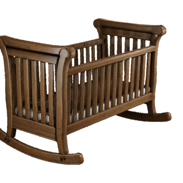 Ultra-Realistic,Create a rectangular rocking crib made of aged oak… - Jesus 3D model, vytvořený pomocí AI