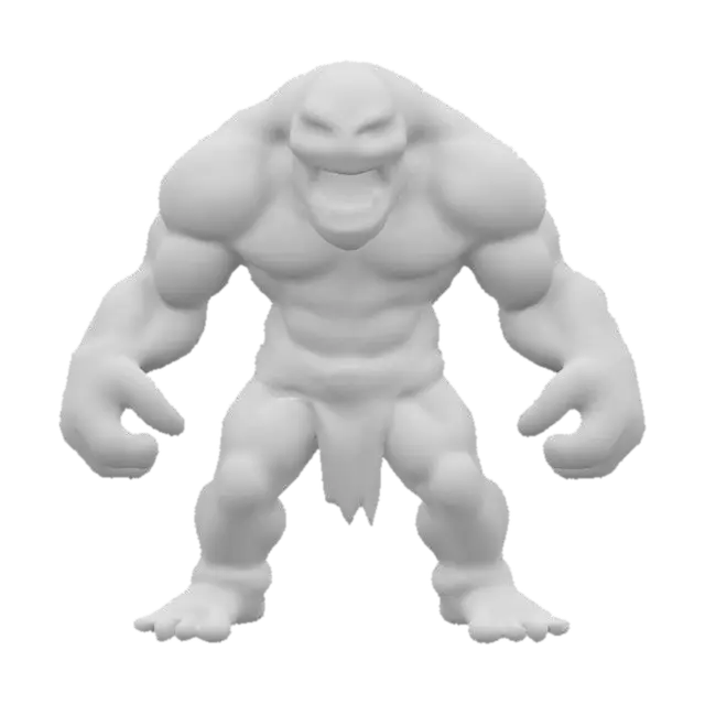 3D model for Ultra Realistic. create a Humanuid Bloobmen made from Red Clay, Bipedal Stone like Hybrid, could easily hide in rock unseen, Globular solid rocky like head with no visible ears, asymmetrical stone positions and layout of stacked stone slabs, rough, exaggerated heavy arms big fingers, aggressive fighting pose. feet/shoulder width apart, high resolution, best quality,detailed rocks,muted slightly vibrant colors,natural colors game asset, high Detailed, ell lit, Unreal Engine 5,distressed textures.