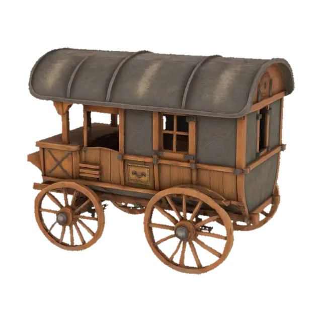 ultra-realistic, ancient, medieval, handmade, wooden, it is a cart with a rectangular… - Texas 3D model, vytvořený pomocí AI
