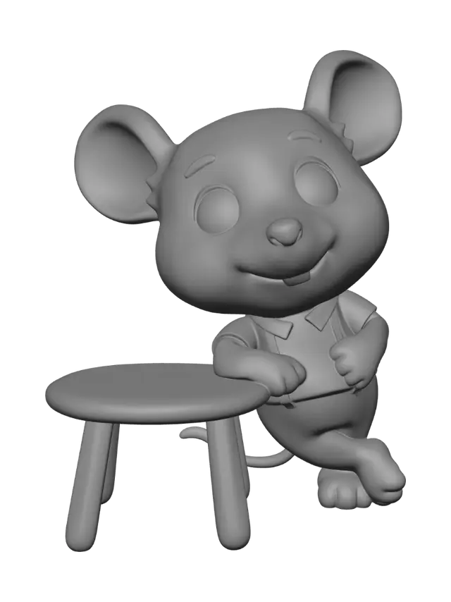 3D model for Curious Little Mouse