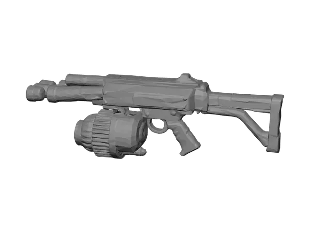 3D model for make a minigun
