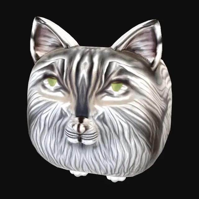 3D model for cube with style cat