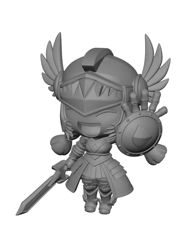 3D model for Joyful Chibi Knight