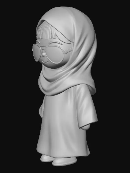 3D model for Cool Hijabi Kid