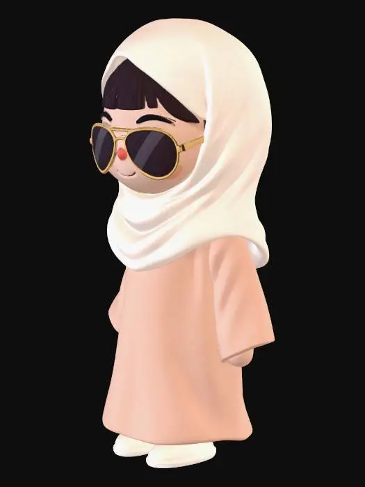 3D model for Cool Hijabi Kid