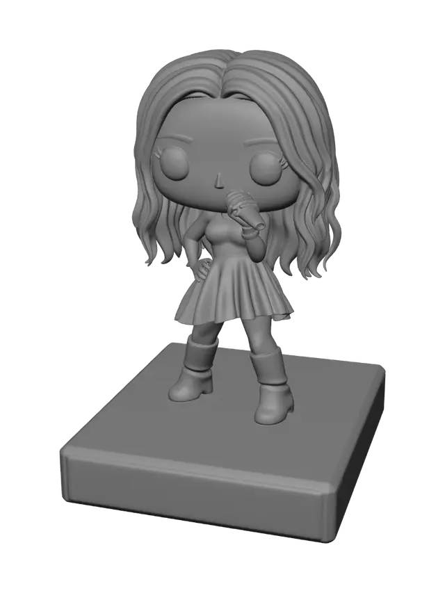 3D model for Singing Blue Glitter Diva