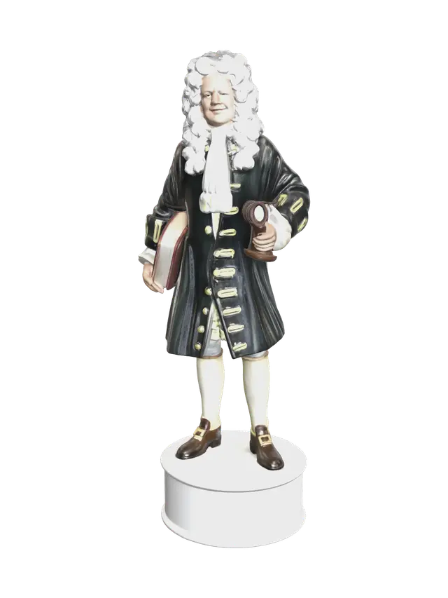 Stylized Newton - Scientist 3D model, vytvořený pomocí AI