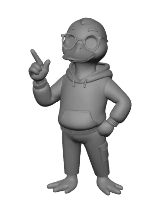 3D model for Konrad the Hoodie Duck