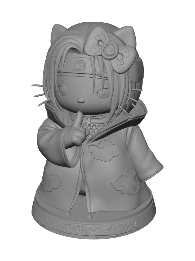 3D model for Akatsuki Kitty Ninja