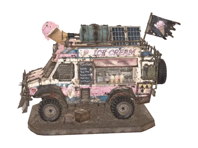 Apocalypse Scoops - Label 3D model, vytvořený pomocí AI