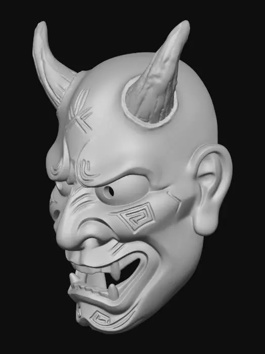 3D model for Japanese fused with African Mask