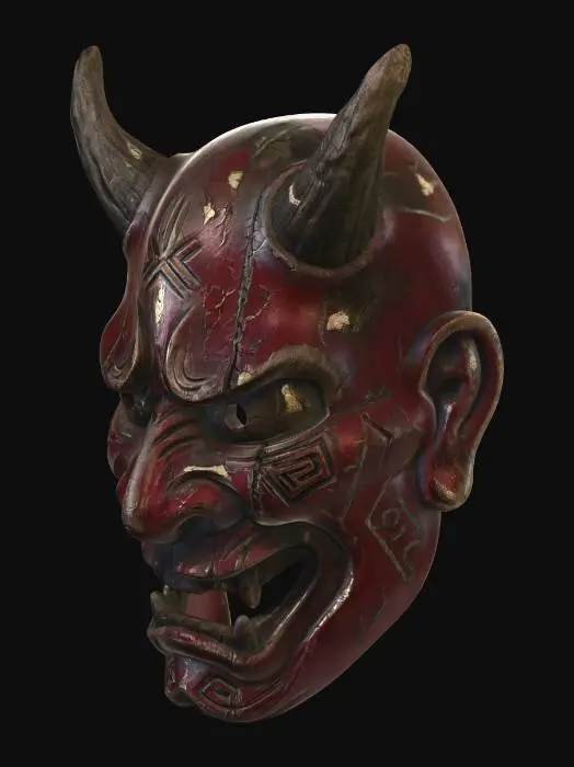 3D model for Japanese fused with African Mask