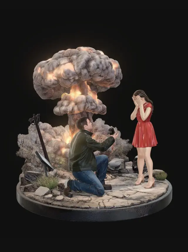 3D model for Proposal Amid the Apocalypse