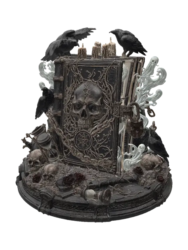 A highly detailed fantasy 'Book of Death' as a 3D printable Meshy concept. An ancient… - Roses 3D model, vytvořený pomocí AI