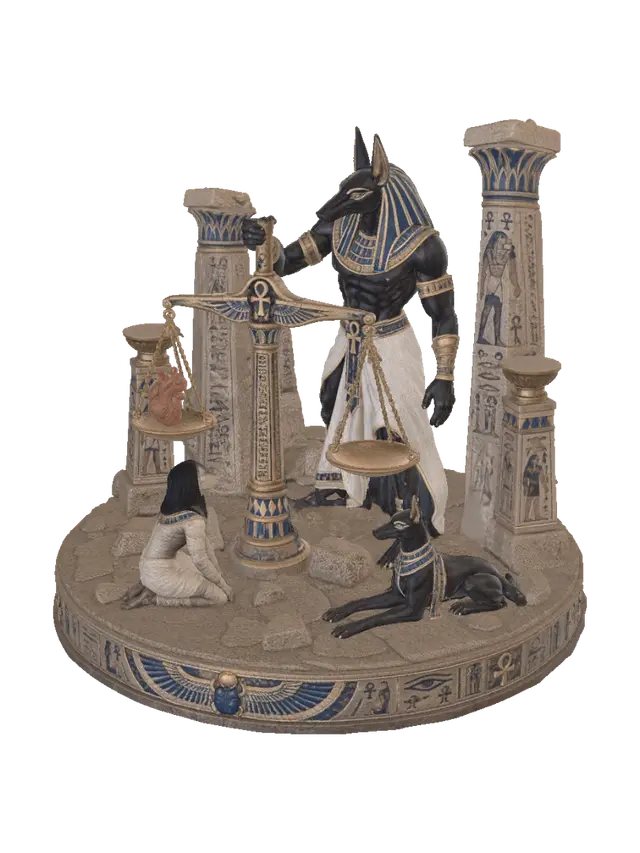 Weighing of the heart - Judgment 3D model, vytvořený pomocí AI