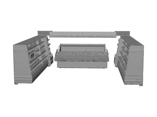 3D model for Deserted Grocery Store at Dusk