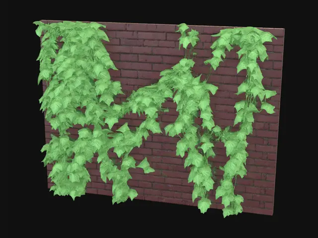 3D model for Ivy down brick wall