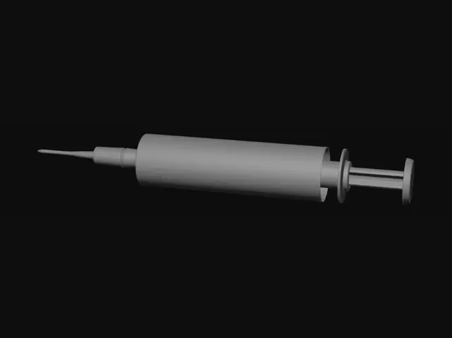 3D model for syringe with blood
