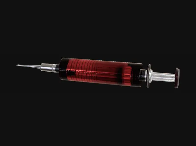 3D model for syringe with blood