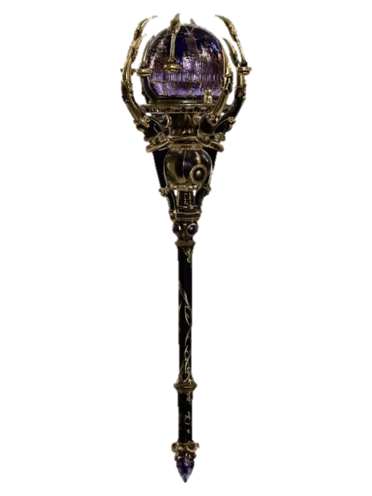 Arcane City Globe Staff 3D model, vytvořený pomocí AI
