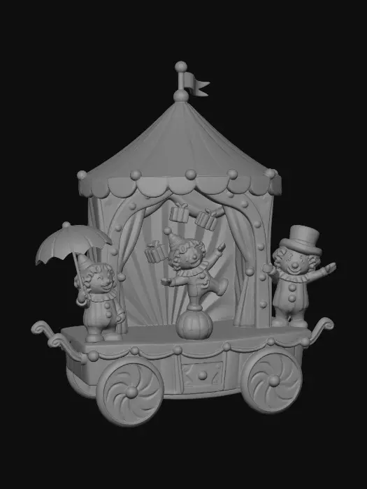 3D model for Circus Carousel Wagon