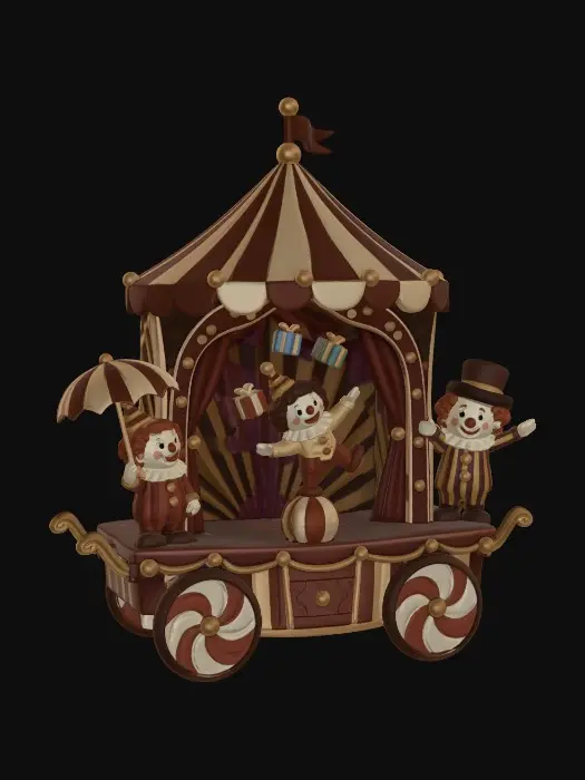3D model for Circus Carousel Wagon