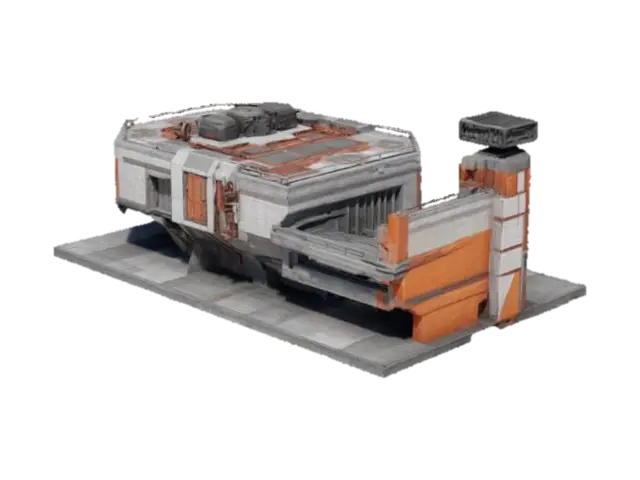 Outpost 02 3D model, vytvořený pomocí AI