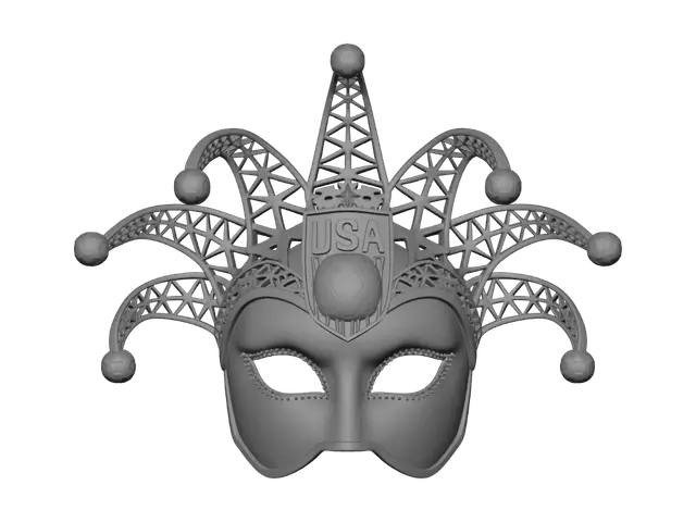 3D model for USA Soccer Jester Mask
