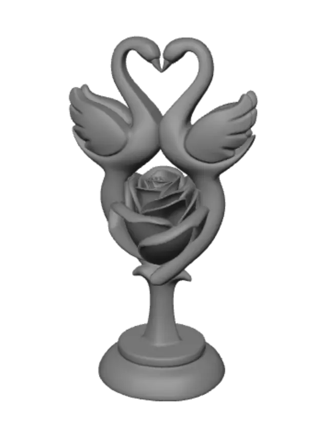 3D model for Swan Heart Rose