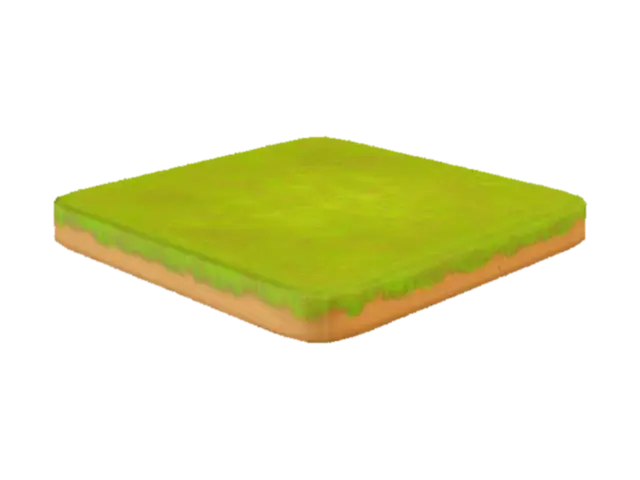 Green Tile of Grass 3D-model, gegenereerd door AI