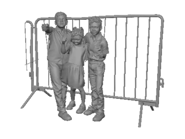 3D model for Three Face-Painted Friends