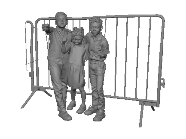 3D model for Three Face-Painted Friends