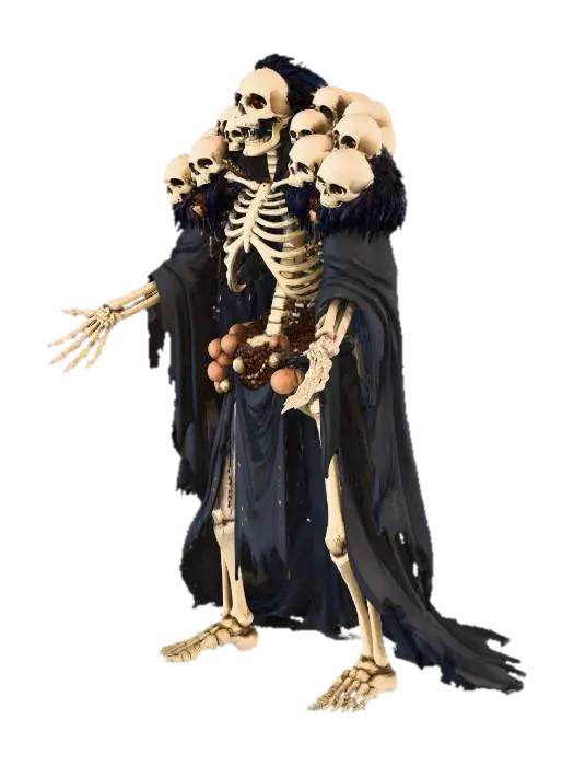 Harbinger of Skulls 3D model, vytvořený pomocí AI